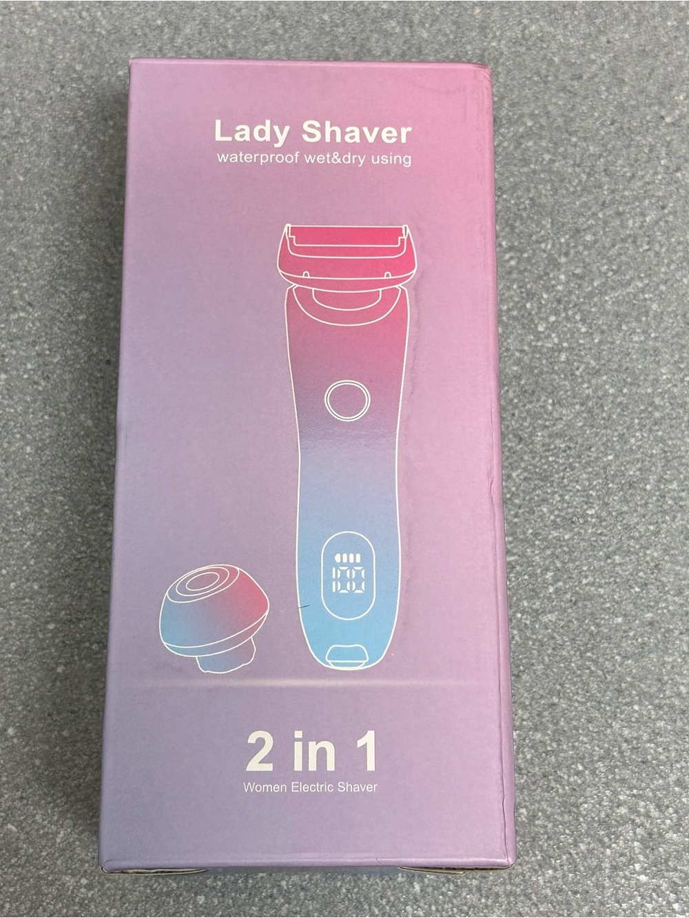 2 in 1 Lady Shaver Waterproof Wet Dry Electric Women Pink USB IPX7 NWT